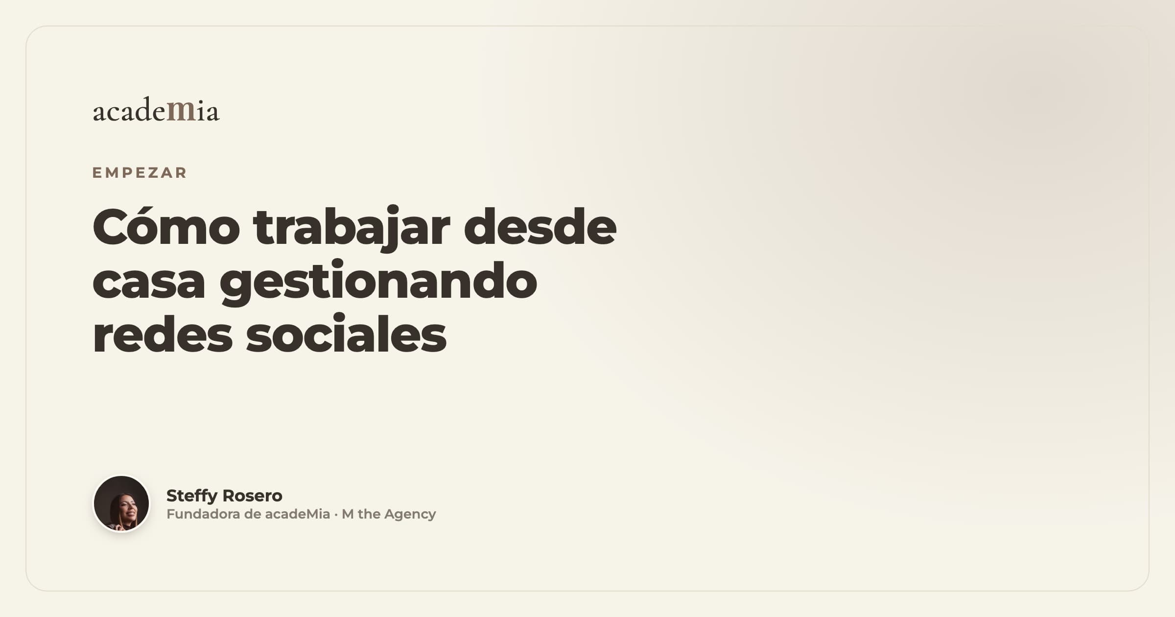 Cómo trabajar desde casa gestionando redes sociales (sin experiencia)