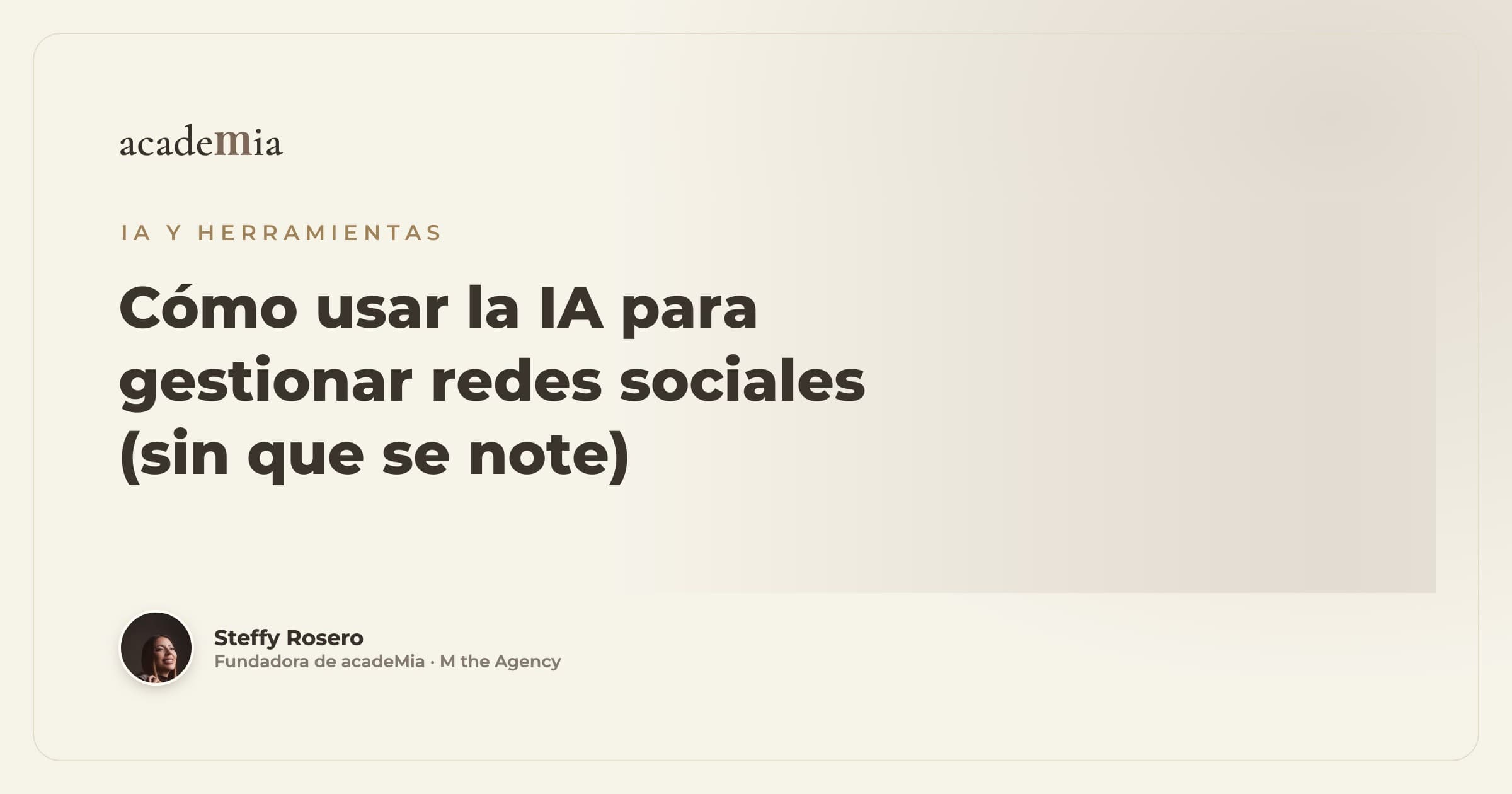 Cómo usar la IA para gestionar redes sociales (sin que se note)