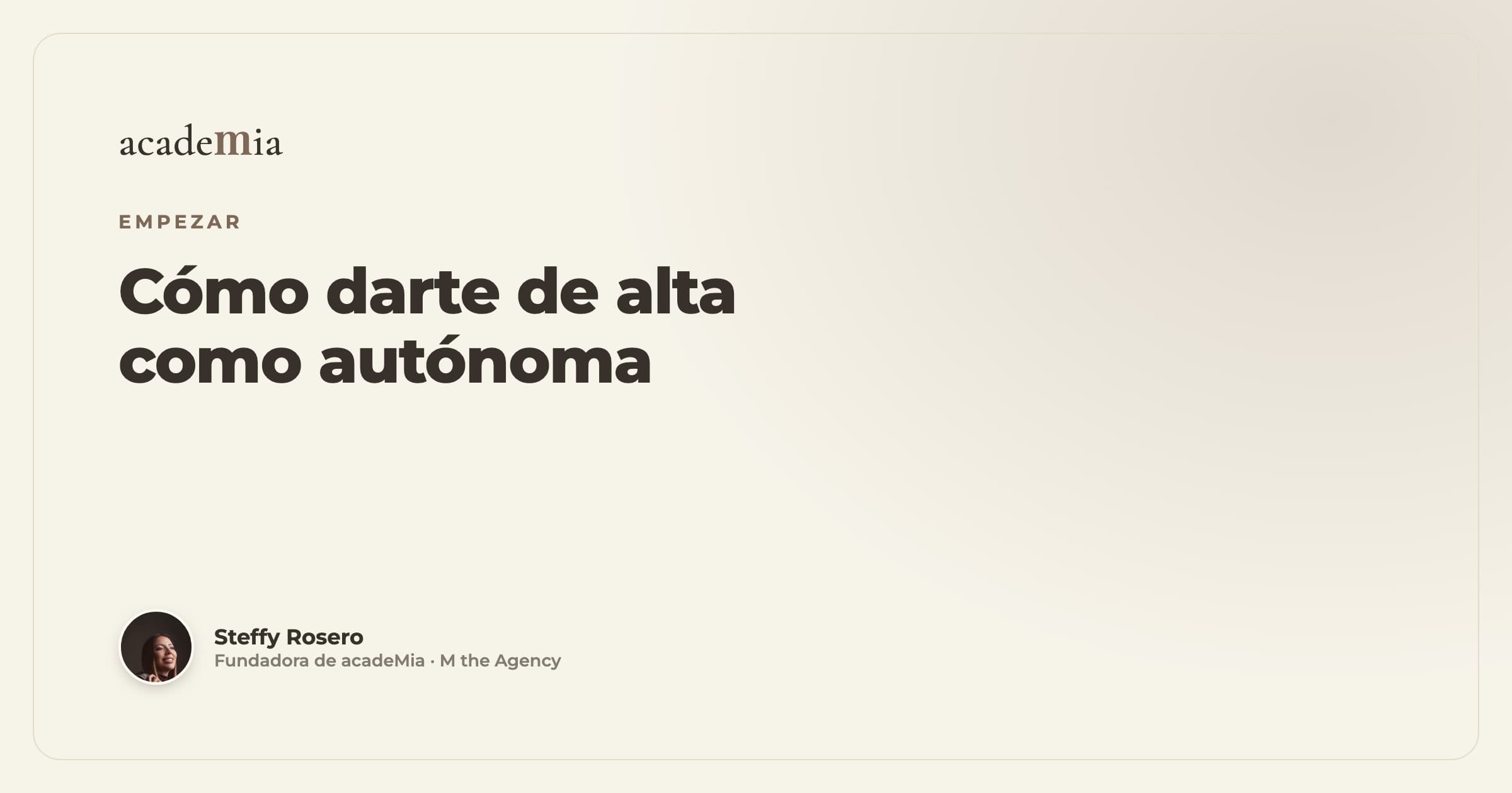 Cómo darte de alta como autónoma para trabajar gestionando redes